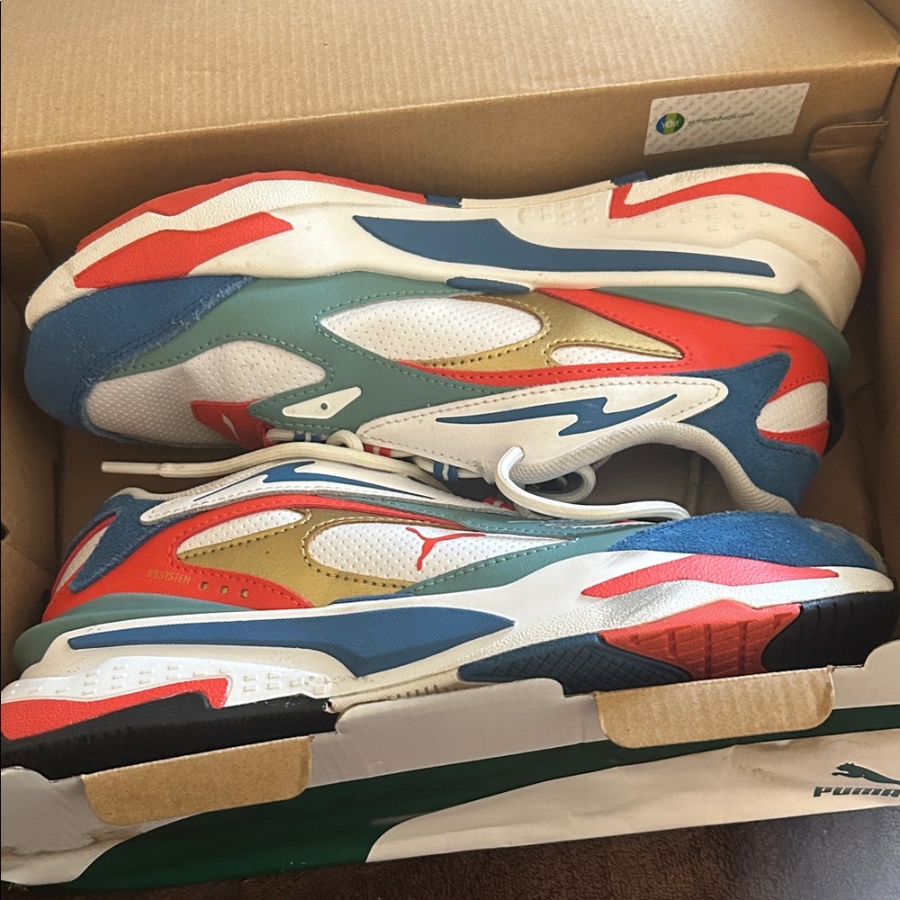 Puma Kids Colorful Sneakers - Red, Blue, Gold